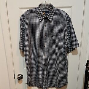 Nautica Jeans Company Vintage Men's Short Sleeve Button Down Shirt Medium